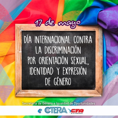 17 de mayo: Día Internacional contra la discriminación por orientación sexual, identidad y expresión de género