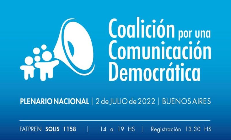 CTERA participará del Plenario Nacional de la Coalición por una Comunicación Democrática