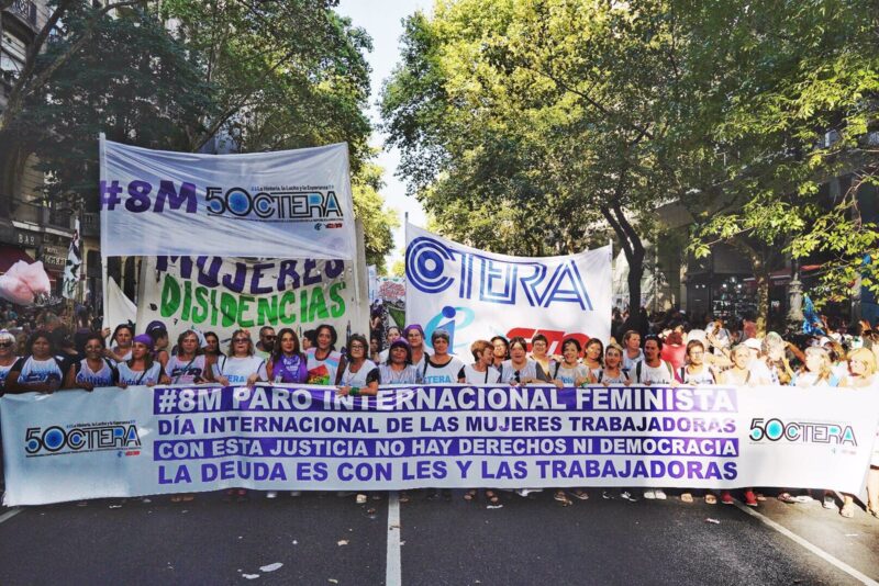 #8M CTERA se movilizó en el marco del Paro Internacional Feminista